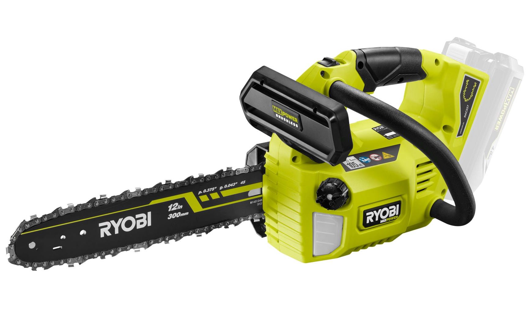 Ryobi RY36THCSX30A-0 akkus felső fogantyús láncfűrész (akku és töltő nélkül) termék fő termékképe
